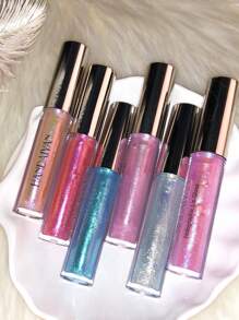 HANDAIYAN Gloss Labial Polarizado, Tinta Labial Perolada Brilhante Hidratante de Longa Duração, Presente de Maquiagem para Festa, Viagem, Acampamento, Ao Ar Livre, Natal, Inverno, Adequado para Mulheres, Melhor Escolha de Cor para Moda Fancy Y2K - 04 Bare Pink - Visão 7