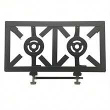 Heavy Duty Camping Stove Single/Double Burner Cast Iron Propane Gas LPG Outdoor BBQ Cooker - 黑色 - 查看 9