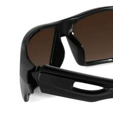 MAXJULI Polarized Wrap Around Sports Fashion Glasses For Big Heads Men Women Fishing Driving Stylish Protection Sun Glasses 8232 - A2 黑/棕 - 查看 4