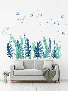 1PC Seaweed Baseboard Waistline Wall Sticker Living Room Bedroom Wall Sticker PVC Material Back Self-Adhesive Home Decoration Sticker - Multicolor - View 6