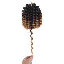 12英寸牙買加彈簧編織髮型，自然黑色彈簧髮型短款預編曲鬆緊編織髮型 - 漸層 - 查看 3