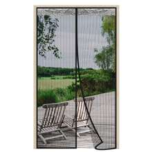 磁性网状窗帘带钩环防蚊软纱门夏季卧室家用加密沙窗沙门隔断纱窗网状黑色 - 黑色 - 查看 1