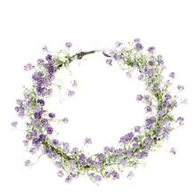 Coronas de flores para mujeres, diademas de flores de hada para mujeres, accesorios del Renacimiento, tocado de floral hecho a mano para niña estilo bohemio - Morado - Ver 3