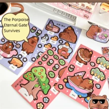 1 pieza Libro silencioso de Capibara en caja de regalo - Libro con mecanismo de porpoise de dibujos animados, pegatinas lindas, material para manualidades DIY (estilo aleatorio) - Multicolor - Ver 8