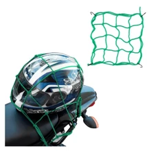 Green Spider Elastic Net Motorcycle/Bike/Helmet/Car/Luggage Rack/Trunk Extender Net - 35 X 35 - Verde - Ver 2