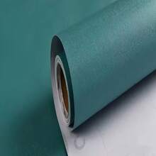 1 rollo de Papel adhesivo removible con textura de tela verde para sala de estar, cocina, dormitorio, dormitorio universitario, renovación de muebles - verde magenta intenso - Ver 7