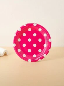 1包含10片圓形彩色假日主題紙盤，為聚會現場裝飾、裝蛋糕或使用的一次性紙盤，適用於家庭聚會假日用品。 - 彩色 - 查看 11