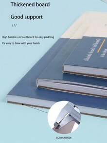 Bảng vẽ A5 - Giấy vẽ sơn dầu và sơn acrylic dày bằng bột gỗ nguyên chất, sách màu nước nghệ thuật có thể xé được dành cho người mới bắt đầu và học sinh - trắng - Xem 4