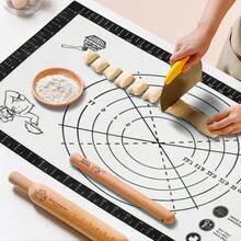 Extra Large 80/70/60cm Silicone Kneading Mat For Baking, Non-Stick Dough Rolling Mat / Pastry Mat For Pie, Cookie, Pizza - Black Baking - View 6