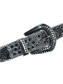 1pc Solid Color Rhinestone Waist Belt, Inlaid With Shiny Crystal For Punk And Hip-Hop Style, Suitable For S Or Dress Halloween Summer, School Fall, Autumn, Halloween Autumn-Winter Accessories,Suitable For Teens, Youth,Men,Casual, Outdoor, Athletic, Vacation, Graduation Gifts, Birthday, Daily Wear