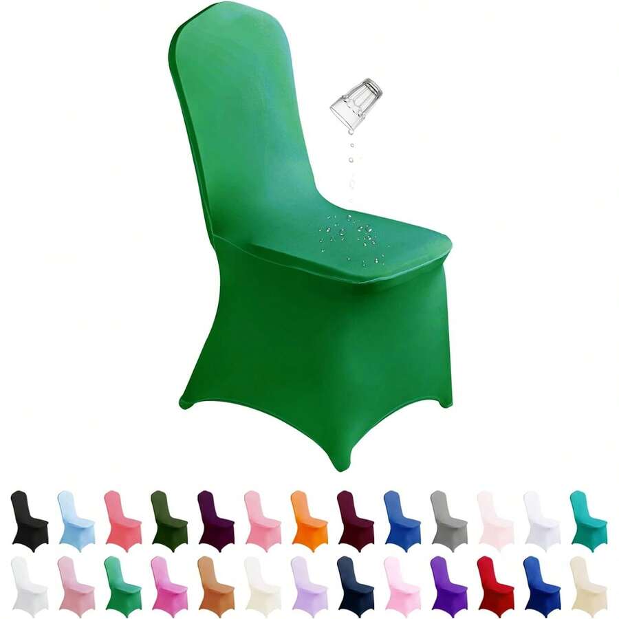 Waterproof Spandex Chair Cover 25PCS  Stretch Dining Chair Covers  Polyester Outdoor Chair Covers  Protector Stretch Chair Cover For Party Universal  Banquet  Wedding Event  Hotel(Emerald) - Nhiều màu - Xem 1