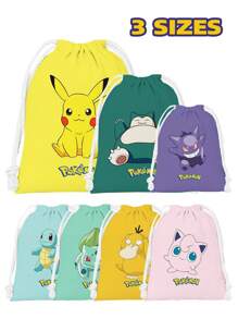 pokemon 1 Stück Pokemon Cartoon Kordelzugbeutel (kein Rucksack), geeignet für Männer und Frauen, kann zum Aufbewahren von Unterwäsche verwendet werden, ideal als Geschenk für Fans und Sammler zu Thanksgiving, Weihnachten und Geburtstagen