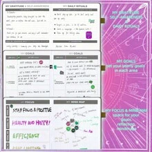 Leather-Bound Undated Daily Planner Notebook, 7-Month A5 Hard Cover, 300 Pages, Weekly & Monthly Planning, Efficiency Log, Designed For ADHD Patients, Concentration & Time Management Aid, Back To School Essential