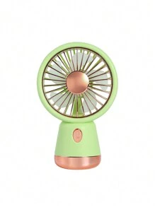 AOYI 1 pieza Ventilador de escritorio mini recargable de 3 velocidades ajustables de 500mAh con cable de carga