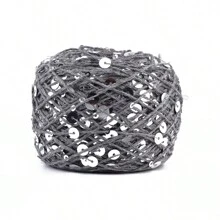 50/Ball 140M Hand Knitting Yarn 3mm+6mm Sequins Yarn DIY For Woman Woollen Sweater Hat Scarf - Multicolor - View 36