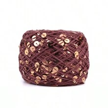 50/Ball 140M Hand Knitting Yarn 3mm+6mm Sequins Yarn DIY For Woman Woollen Sweater Hat Scarf - Multicolor - View 8