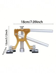 牙科拉手套件 - 可調式拔牙工具未塗裝凹槽修復套件，適用於汽車中的大型和小型凹槽拆除 - 黃色 - 查看 2