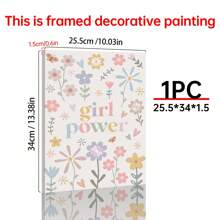 1 pieza Cartel de lienzo, Arte moderno, Letrero de madera para guardería, Decoración de guardería ideal para niñas: "Girl Power" en estilo boho, Regalo ideal para dormitorio, sala de estar, pasillo, arte de pared, decoración de paredes, decoración de otoño, decoración de habitación, sin marco, arte de pared, murales decorativos, decoración del hogar, arte del póster - Multicolor - Ver 15