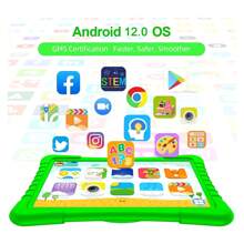 Kids Tablet, 10 Inch Tablet For Kids Android 12 Tablet 2GB 64GB Toddler Tablet APP Preinstalled & Parent Control Children Tablet With WiFi, 8000mAh Battery, Dual Camera(Blue) - Green - View 2