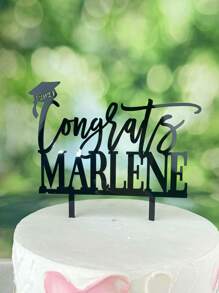 Decoración personalizada para tarta de graduación 2024, encanto acrílico con nombre para felicitaciones, decoración de fiesta de graduación feliz de la clase de 2024, regalo de graduación, Día de la Madre, multifuncional, ajustable, duradero, ornamental, reutilizable, exquisito, adorable, de alta calidad, moderno, colorido, cómodo, elegante, personalizado, único, regalos ideales para él, regalos ideales para ella, novio, novia, papá, mamá, familia, amigos, hijo, hija, oficina, salón de té, escuela, hogar, renovación del hogar, vajilla de boda personalizada