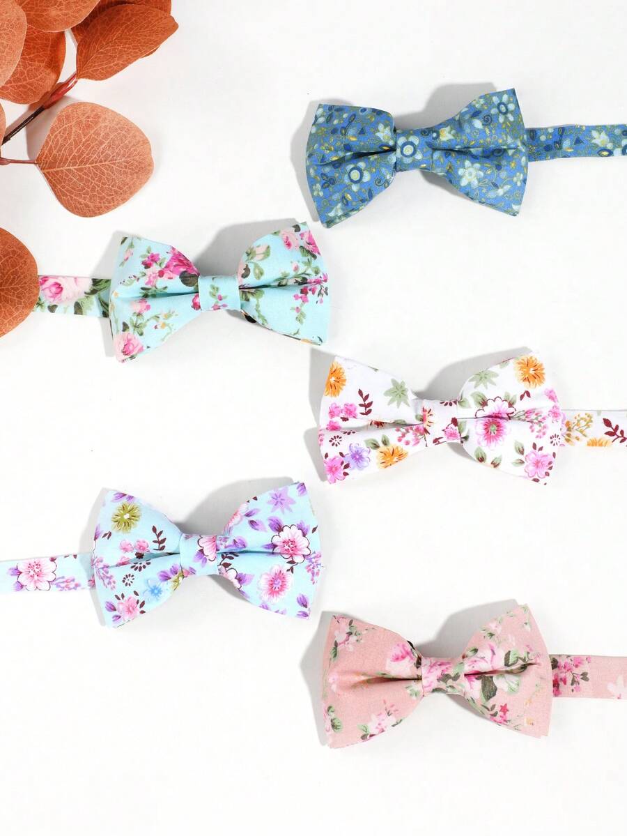 1入組男款休閒花印Y2K風格頭巾，雙層頸巾適合派對和日常穿著 - 彩色 - 查看 1