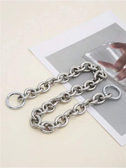 CALINNL Thick Round Aluminum Chain & Spring Ring Light Weight Bag Strap Bag Parts Handle Chain For Bag Accessory Handbag Strap Bag Accessories DIY Accessories Adjustable Shoulder Strap