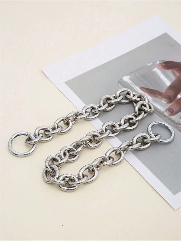 CALINNL Thick Round Aluminum Chain & Spring Ring Light Weight Bag Strap Bag Parts Handle Chain For Bag Accessory Handbag Strap Bag Accessories DIY Accessories Adjustable Shoulder Strap