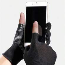 2 pares de guantes finos de primavera para ciclismo al aire libre, protección solar para hombres y mujeres, anti-ultravioleta, conducción, pantalla táctil, media-dedo, para pesca y trabajo