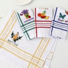 Großes Küchentuch, super weich und saugfähig, waschbar, farbenfroher Geschirr-/Badetuchhandtuch für Geschirrreinigung und -trocknung sowie für den Hausgebrauch, Küche, Bad, Haus, Haushaltsbedarf - Verschiedenfarbig - Übersicht 3