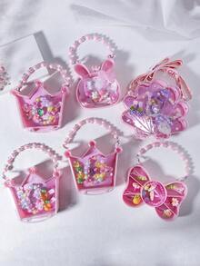 1套高端公主系列粉色手提盒包裝套裝，是孩子完美禮物 - 彩色 - 查看 1