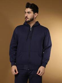 Men Hoodie & Sweatshirt Co-Ords - Màu xanh hải quân - Xem 3