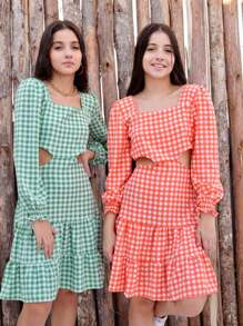 Young Girls Dresses - 橘色 - 查看 1