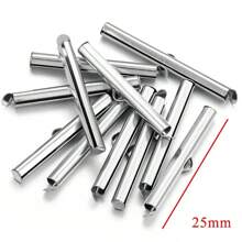 10pcs 304 Stainless Steel Crimp End Cap Slider Clasp Tube Daily Making DIY Jewelry Accessories Bracelet Necklace Connector