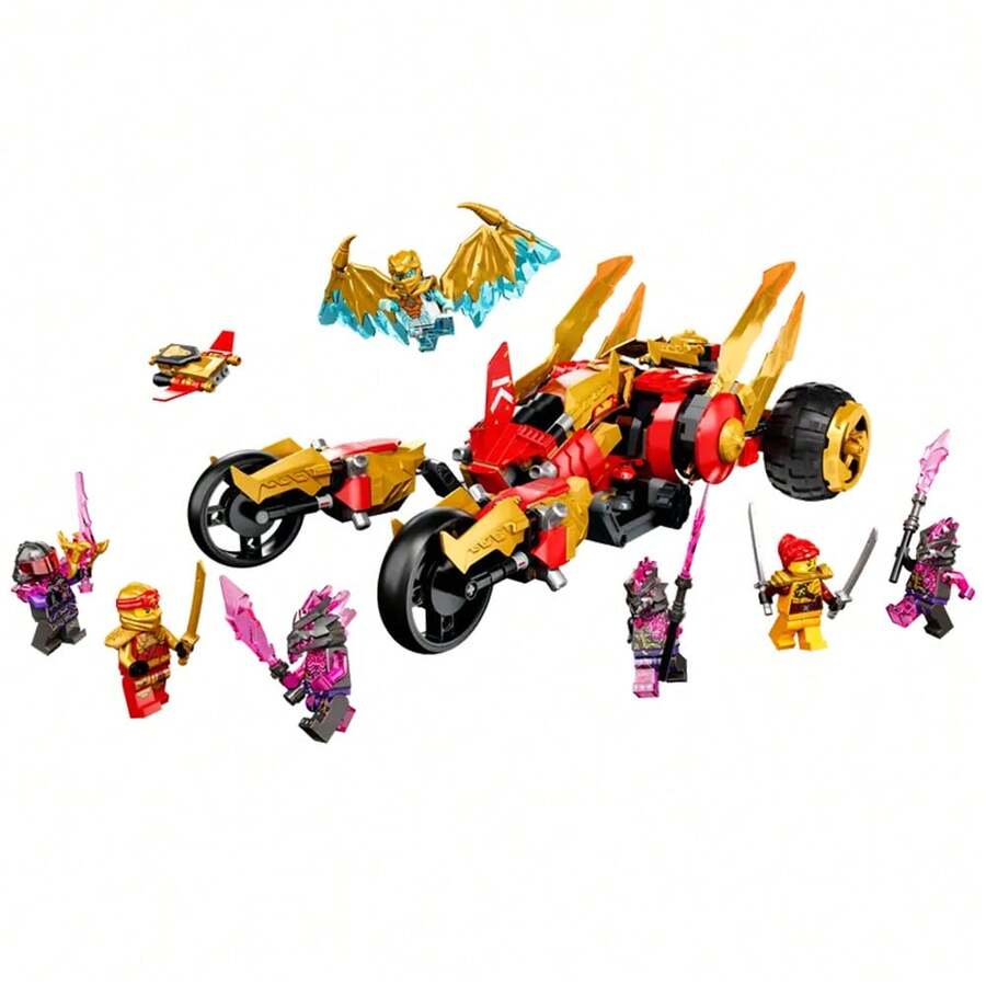 LEGO Golden Dragon Raider MultiTerrain Car Toy 71773 With Kai And Zane