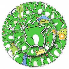 50入組卡通青蛙可愛有趣風格的貼紙，防水，適用於成人、青少年裝飾行李箱、水瓶、手機、筆記本電腦、滑板、行李箱、頭盔，自粘式 - 彩色 - 查看 1