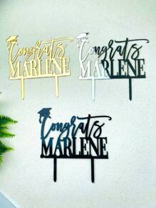 Decoración personalizada para tarta de graduación 2024, encanto acrílico con nombre para felicitaciones, decoración de fiesta de graduación feliz de la clase de 2024, regalo de graduación, Día de la Madre, multifuncional, ajustable, duradero, ornamental, reutilizable, exquisito, adorable, de alta calidad, moderno, colorido, cómodo, elegante, personalizado, único, regalos ideales para él, regalos ideales para ella, novio, novia, papá, mamá, familia, amigos, hijo, hija, oficina, salón de té, escuela, hogar, renovación del hogar, vajilla de boda personalizada