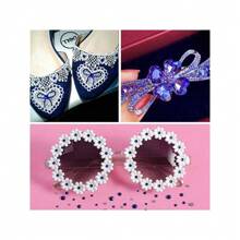 1440pcs fondo plata pedreria cristal manicura decoracion DIY hecho a mano ss30-ss20-ss16-ss10-ss8-ss6 - Celeste - Ver 2