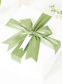 1roll Solid Color Gift Wrapping Ribbon Valentine Day - Multicolor - View 2