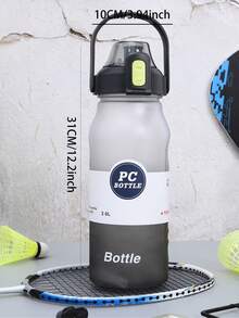 1入組1800毫升運動水瓶，適用於戶外、居家、瑜伽、攀岩、騎行、萬聖節和攜帶便攜杯 - 黑色 - 查看 1