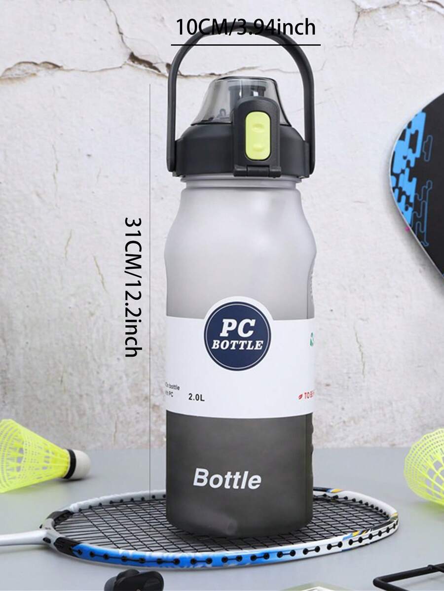 1入組1800毫升運動水瓶，適用於戶外、居家、瑜伽、攀岩、騎行、萬聖節和攜帶便攜杯 - 黑色 - 查看 1