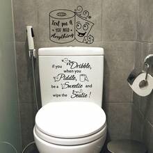 1pc Toilet Sticker, Toilet Paper Roll Shaped, Removable Wall Sticker For Bathroom And Home Decor - Multicolor - View 6