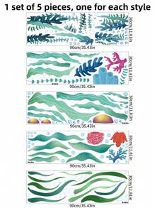 1PC Seaweed Baseboard Waistline Wall Sticker Living Room Bedroom Wall Sticker PVC Material Back Self-Adhesive Home Decoration Sticker - Multicolor - View 10