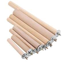 1入木製鸚鵡章魚立柱，鳥類立柱，木製棲息立柱，磨爪棒 - 米色 - 查看 8