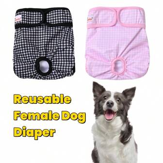2pcs Dog Diaper Pants Reusable Female Diaper Washable Wrap Pee Panty Clothes Costumes Cosplay Puppy Dog Period Menstrul Diaper For Urinary Incontinence