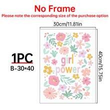 1 pieza Cartel de lienzo, Arte moderno, Letrero de madera para guardería, Decoración de guardería ideal para niñas: "Girl Power" en estilo boho, Regalo ideal para dormitorio, sala de estar, pasillo, arte de pared, decoración de paredes, decoración de otoño, decoración de habitación, sin marco, arte de pared, murales decorativos, decoración del hogar, arte del póster - Multicolor - Ver 17