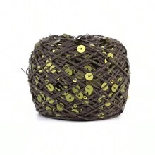 50/Ball 140M Hand Knitting Yarn 3mm+6mm Sequins Yarn DIY For Woman Woollen Sweater Hat Scarf - Multicolor - View 9