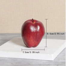 4入組人造水果組合，蛇果綠蘋果桃子柳橙，仿真水果模型人工假水果家居裝飾店面裝飾，假水果蔬菜水果盤碗飾品，房間裝飾，美學房間裝飾 - 彩色 - 查看 13