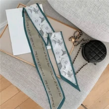 5 件女士蝴蝶结发圈，花朵图案丝巾头带，时尚百搭，适合春秋万圣节情人节 - 彩色 - 查看 3