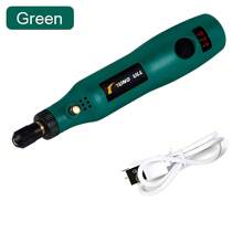 TUNGFULL 1入組迷你電動鑽筆鑽頭附件工具，USB充電式無線鑽套組合，便攜迷你無線雕刻筆