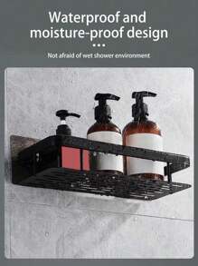1 件加厚免钻浴室盥洗室梳妆台壁挂式置物架 - 彩色 - 查看 5